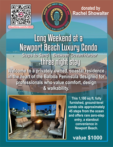 Item #008 LIVE AUCTION Newport Beach Long Weekend