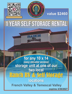 Item #013 LIVE AUCTION -1 Year Self Storage Rental