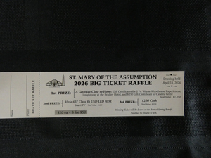 St. Mary of the Assumption Big Ticket Raffle