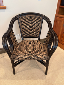Lot #004 - Wicker Armchair with Cane Sides