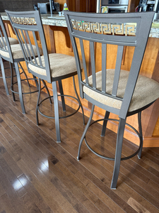 Lot #026 - Wought Iron High Bar Stools
