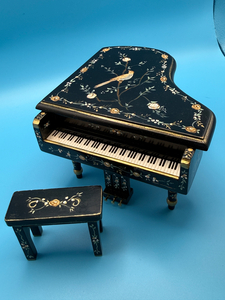 1:12 Scale Hand Painted Piano & Bench