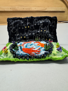 "Watching & Waiting" 3-D Fiber Art