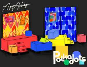 Polkadots Scenic Design 11x17 by August Applewhite
