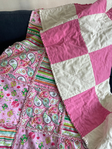 Flannel Rag Quilt 47"x54"