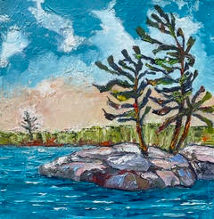 WHITE PINE SUNDAY -Oil Painting 12 x12