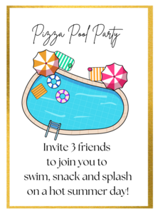 Pizza Pool Party in Arapahoe Ridge