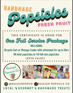 Raleigh Popsicle Co Popsicle Party Package