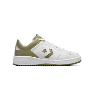 Converse Weapon Low Top - White / Green Stripes