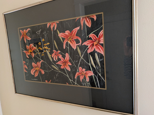 87.  Tiger Lily Water Colour Painting