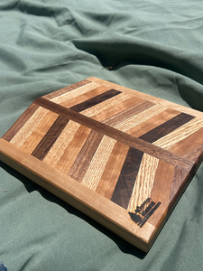 Handmade cutting board, chevron pattern