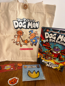 Dog Man Bundle including book signed by Dav Pilkey