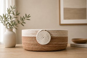 Rope basket in natural colors