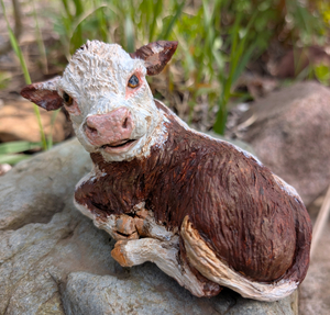 Hand Sculpted Cow from A Little Character