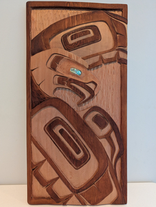 Hand-Carved Cedar Eagle Panel by Lyle Williams