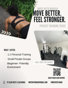 3 personal training sessions with Mariah