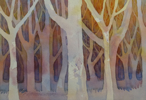 Original watercolor "Forest for the Trees"