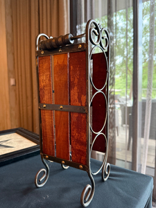 Metal & Wood Wine Rack