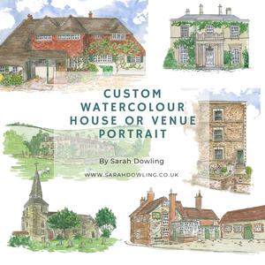 Custom Watercolour House or Venue Portrait