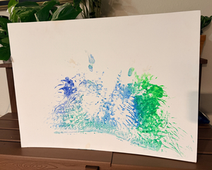 Real Hippo Kiss Painting