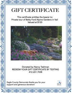 Private Tour for Four of Betty Ford Alpine Gardens