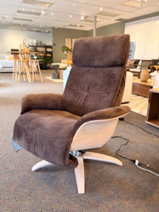 Small Brown Fabric Recliner