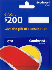 Southwest Airlines Gift Card - $200.00