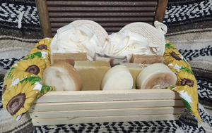 HOMEMADE GOAT MILK SOAP BASKET