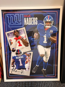 Signed picture of Giants receiver Malik Nabers