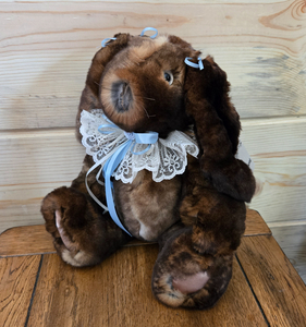 Womansong Handcrafted Rex Furred Bunny