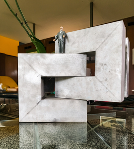 Bicubic modular metal sculpture (sculpture only)