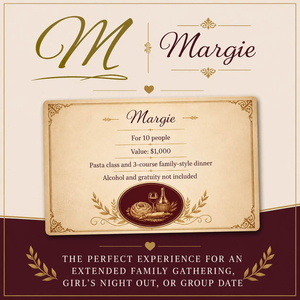 Margie Pasta Class and Family-Style Dinner for 10