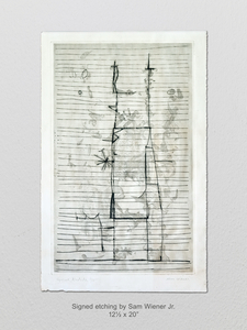 Signed and numbered etching