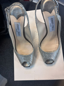 Jimmy Choo Silver Sling backs