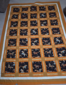 Stunning Handmade Mustang Quilt.
