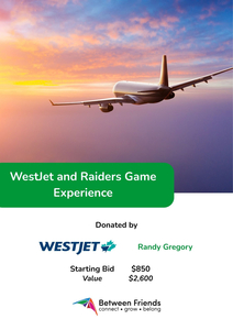 WestJet and Raiders Game Experience
