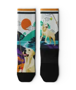 Outway Yellow Lab Crew Socks - L/XL