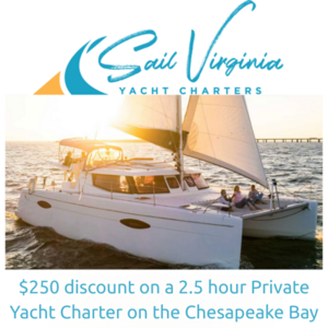 $250 discount-2.5 Hour Private Yacht Charter for 6
