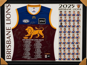 2025 Brisbane Lions Signed & Framed Jersey