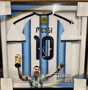 Lionel Messi Hand Autograph Argentina Jersey
