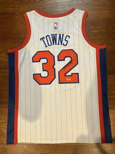 Karl-Anthony Towns Autographed Knicks Jersey