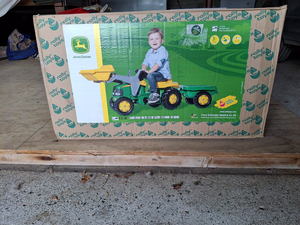 John Deere Pedal Tractor and Trailer