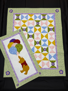Handmade Baby Quilt and Coordinating Wall Hanging