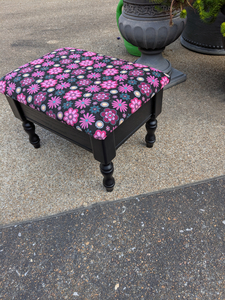 Floral footstool