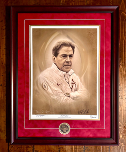 Coach Nick Saban - Rare Signed Print