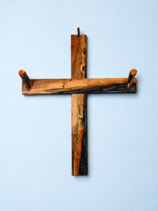 Handmade Wooden Cross Coat/Hat Rack Wall Décor