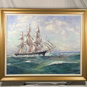 Staghound Clipper Ship Painting 35"x29"