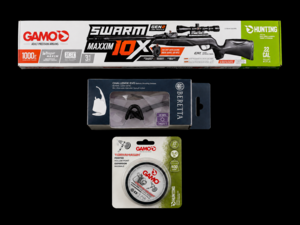 .22 Cal Air Rifle/Scope, .22 Cal Pellets, Glasses