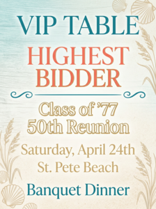 VIP TABLE AT 50TH REUNION IN ST PETE BEACH