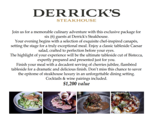 Exclusive Dinner Experience for 6